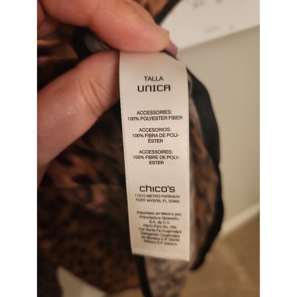 Chico's Leopard-Print Poncho Rain Cover-up One Size - Picture 9 of 10